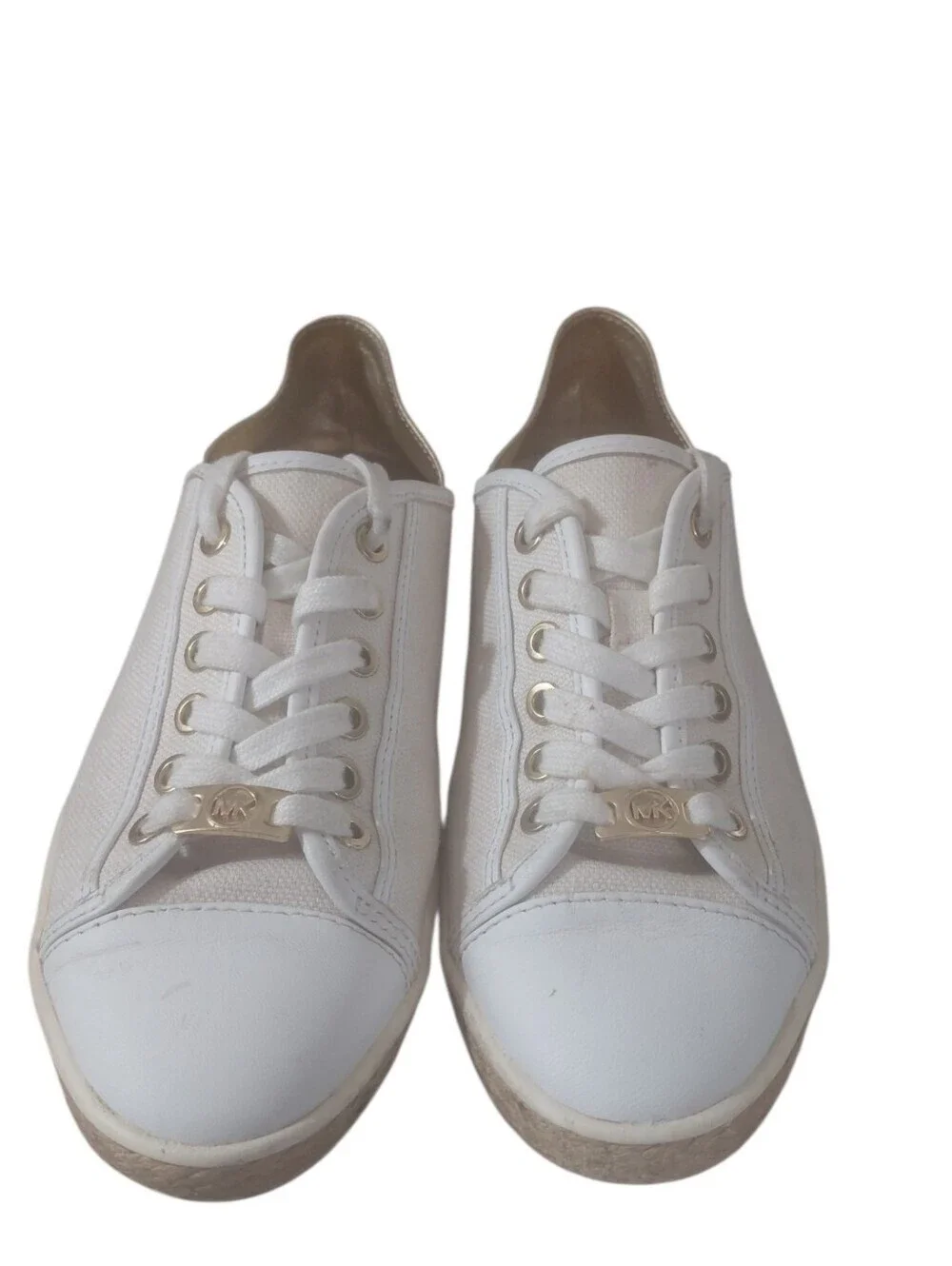 Michael Kors Cream And Gold Espadrille Sneakers Size 7.5
